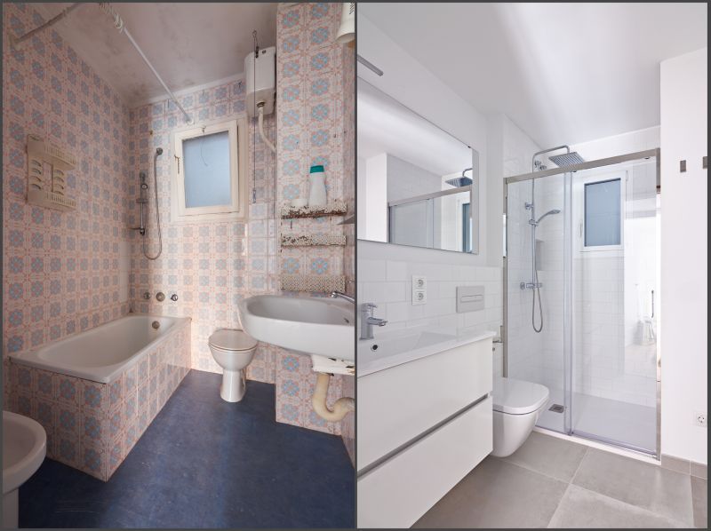 Before and After Shower Installation